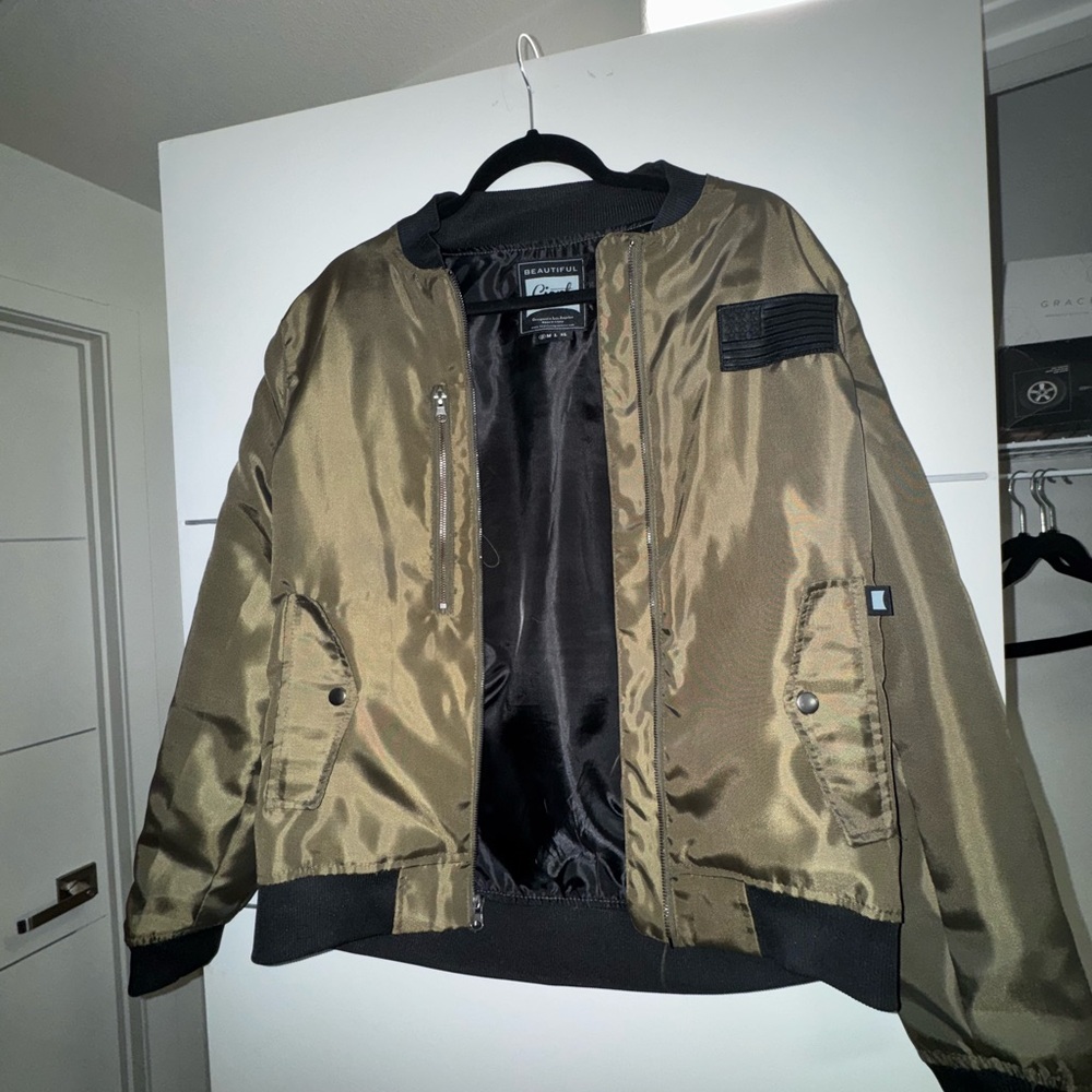 Men's Olive Bomber Jacket